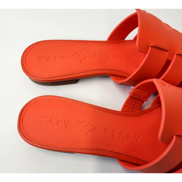 Katy Perry The Confidant Fisherman Shoes Womens Size 8.5M Orange Mule Sandals - Picture 5 of 16